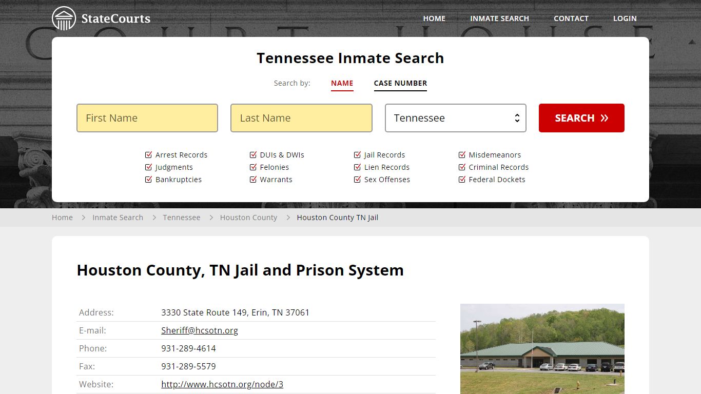 Houston County TN Jail Inmate Records Search, Tennessee - StateCourts