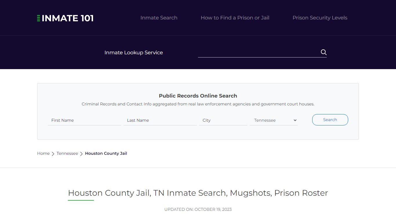 Houston County Jail, TN Inmate Search, Mugshots, Prison Roster